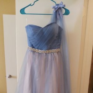 Long blue Prom/ Bridesmaid dress